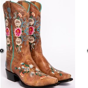 Macie Bean Rose Garden Cowgirl Boots - Snip Toe